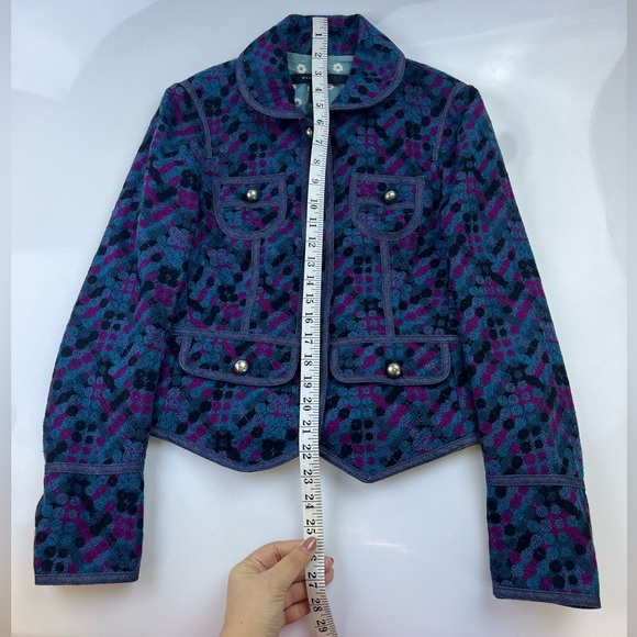 Marc Jacobs Blue/Purple Knit Jacket N274-4 - Picture 6 of 6